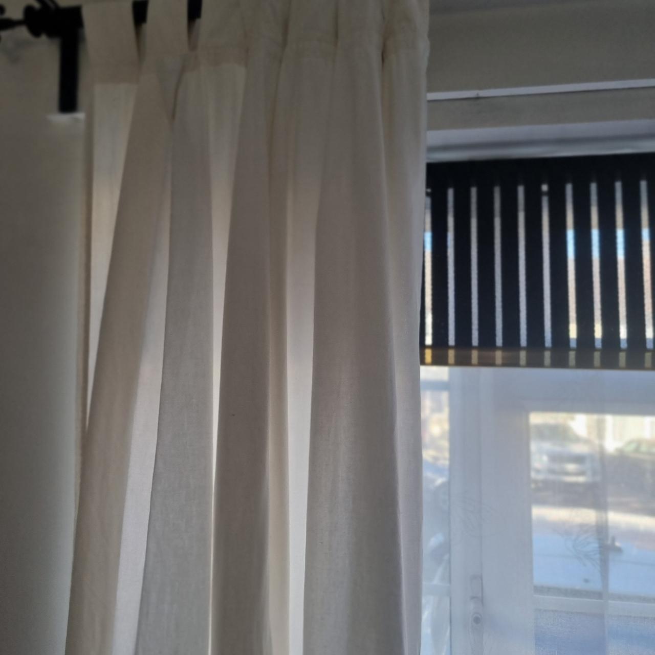 CURTAIN OFF IKEA White Curtains 168 X 210 cm IN... - Depop
