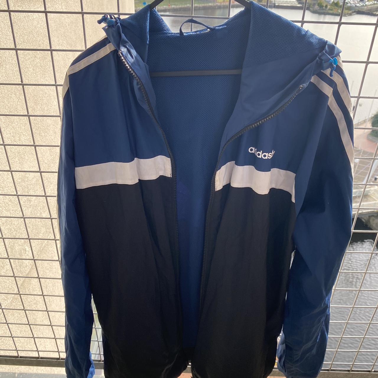 Adidas Track Jacket - Medium - Light Material - Blue... - Depop