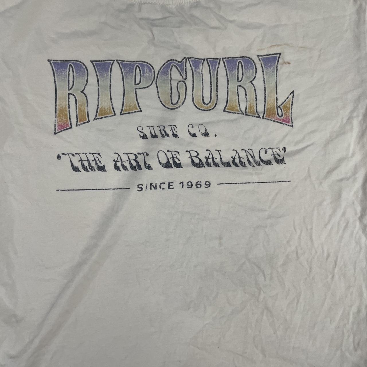 Rip Curl Women's T-shirt - Cream/Blue – Rip Curl … - image 4