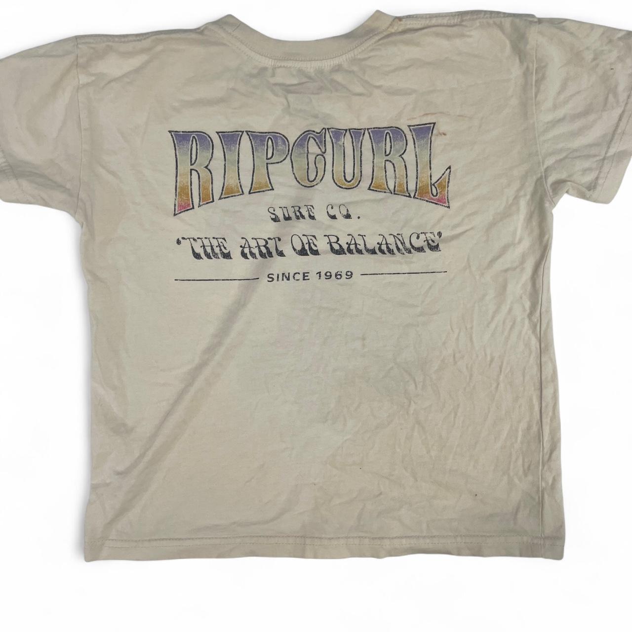 Rip Curl Women's T-shirt - Cream/Blue – Rip Curl … - image 3