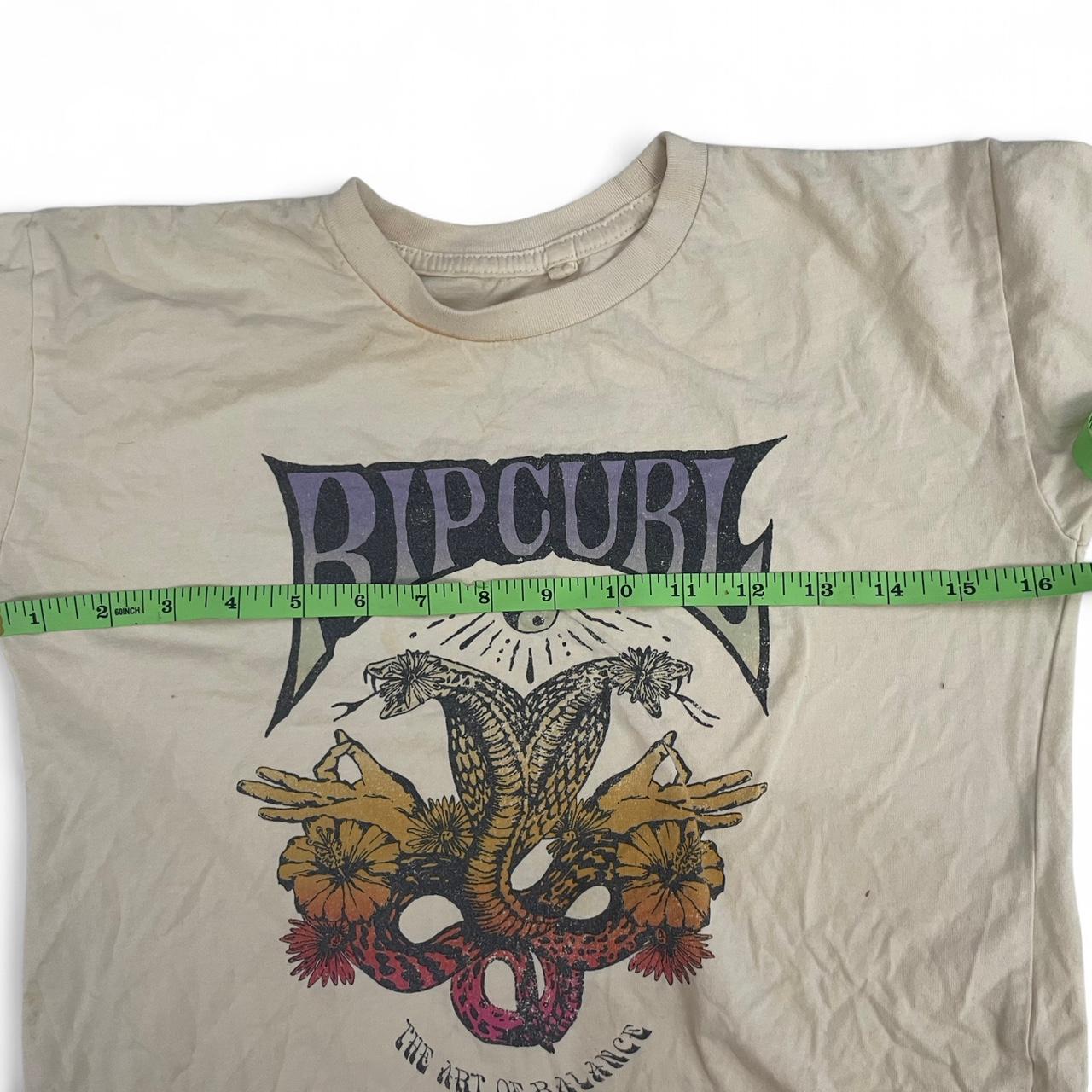 Rip Curl Women's T-shirt - Cream/Blue – Rip Curl … - image 2