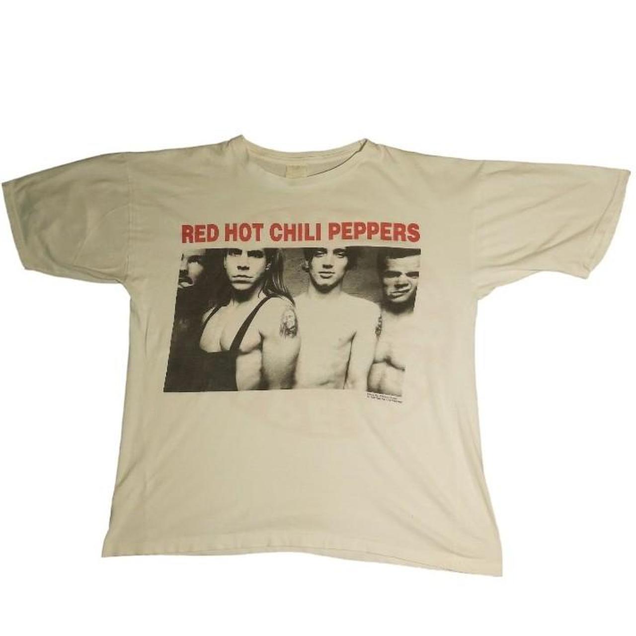 Vintage 1990 Red Hot Chilli peppers promo band t... - Depop