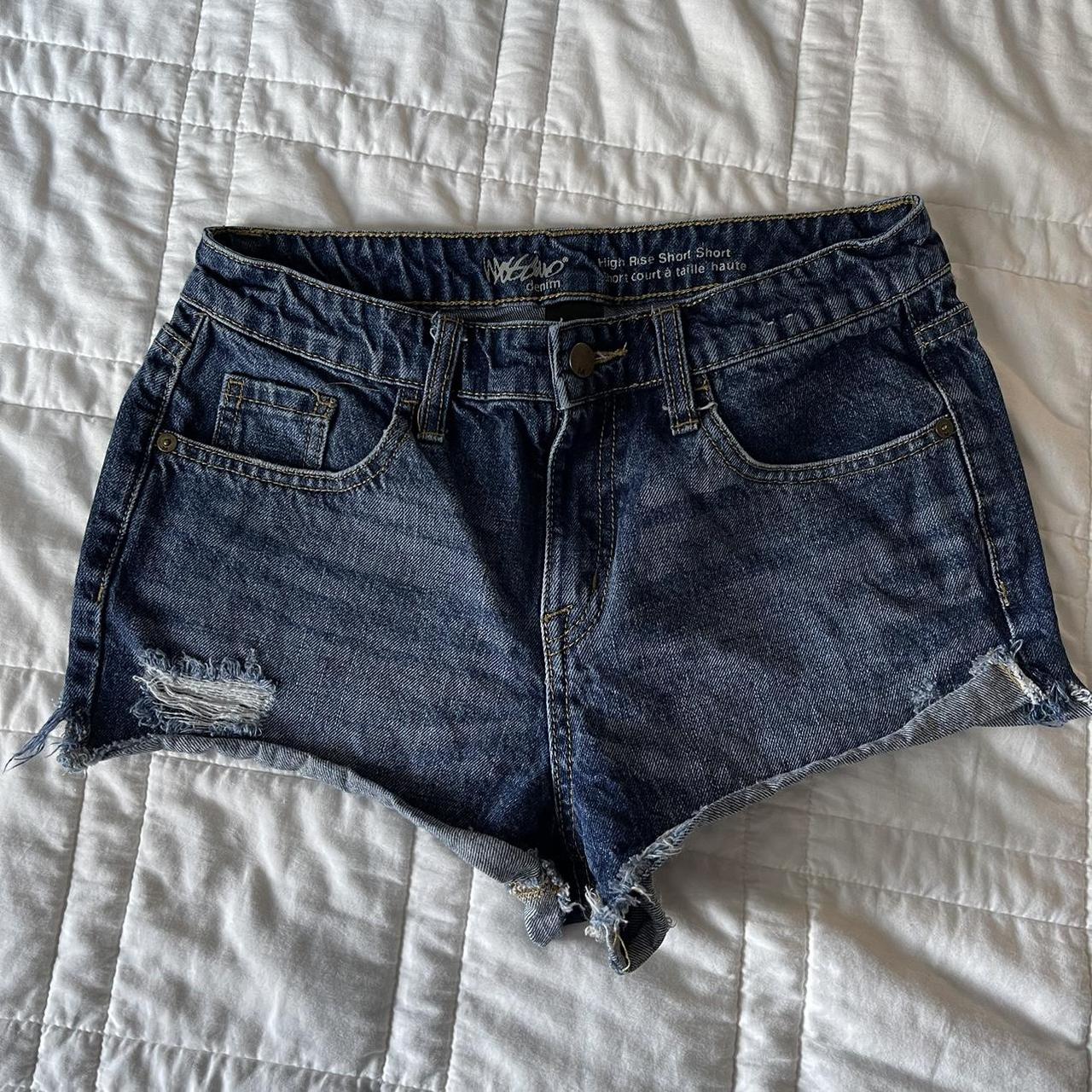 Short jean shorts by Mossimo. Distressed... - Depop