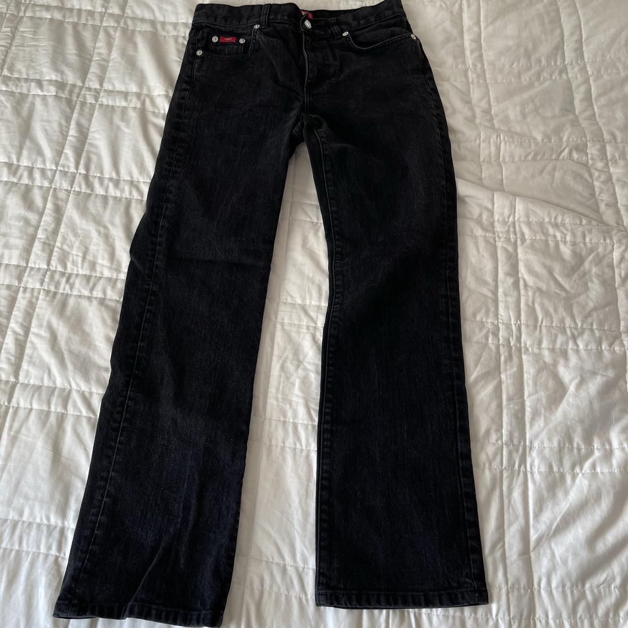 Chaps Women's Black Jeans Depop