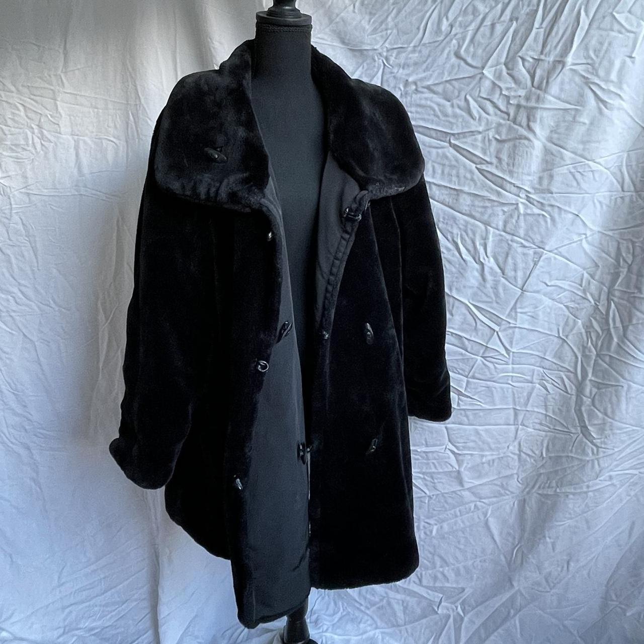 Vintage faux fur jacket. Jones New York Reversible... - Depop