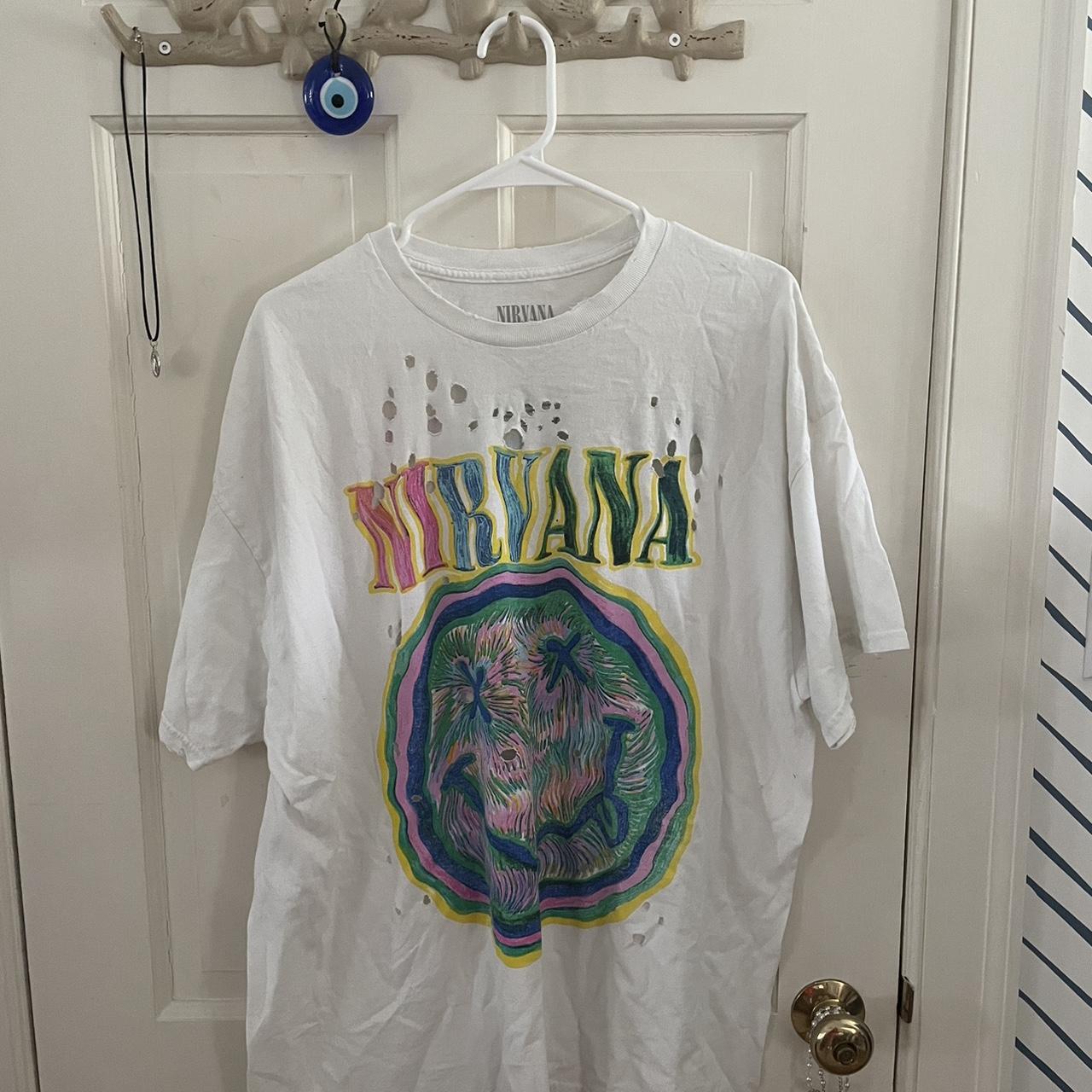 Nirvana tank worn once from Urban Outfitters bought... - Depop