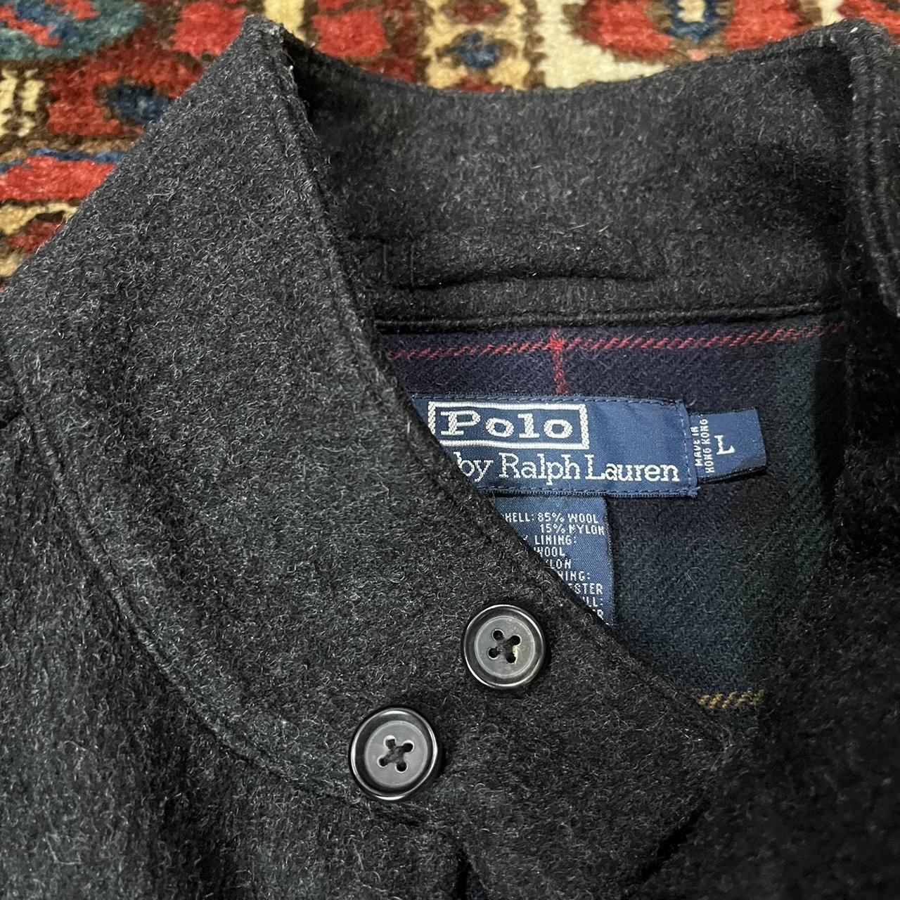 Polo Ralph Lauren Men's Black and Grey Jacket | Depop