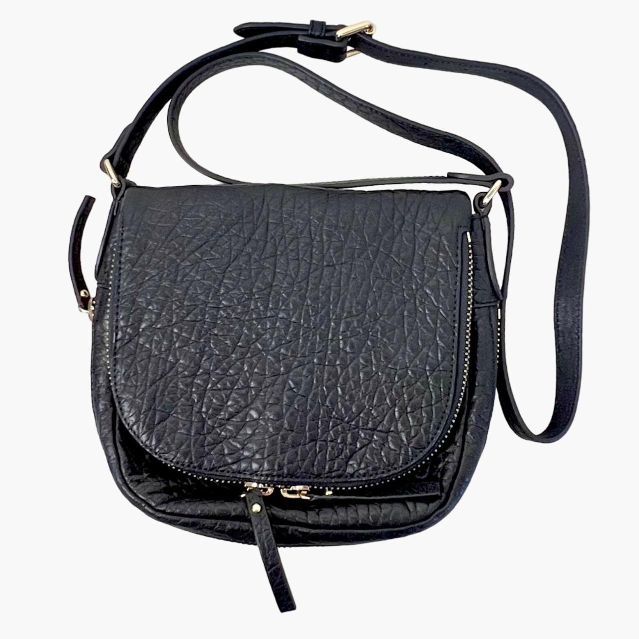 Vince Camuto Black Genuine Leather Purse Crossbody... - Depop