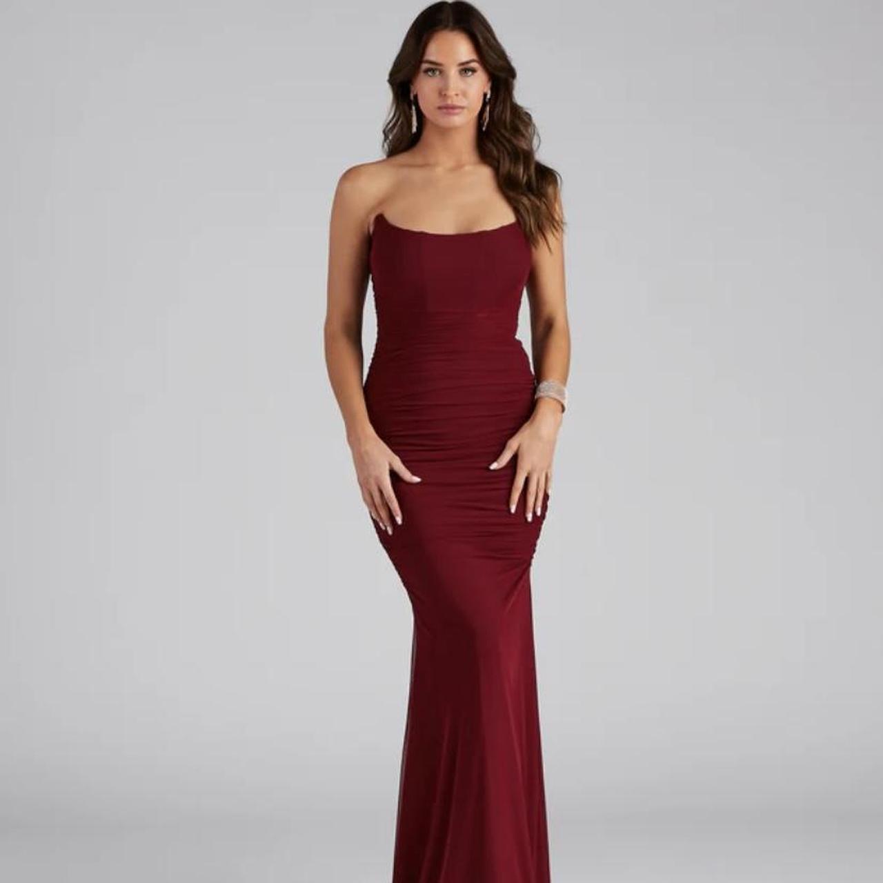 Burgundy dresses windsor best sale