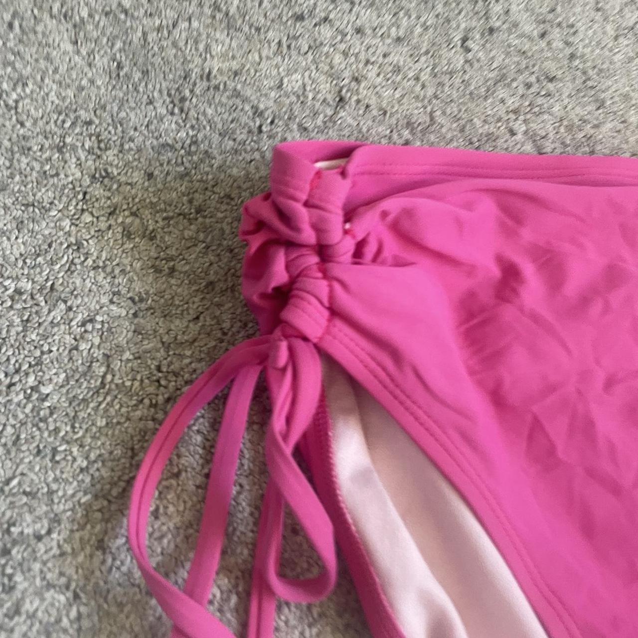 Time and tru tie side pink high waisted bikini... - Depop