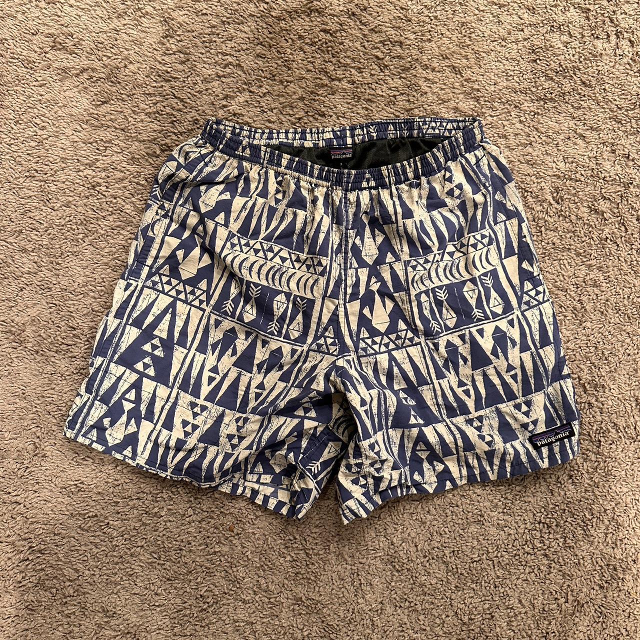Patagonia Swim Trunks Size Small Blue - Depop