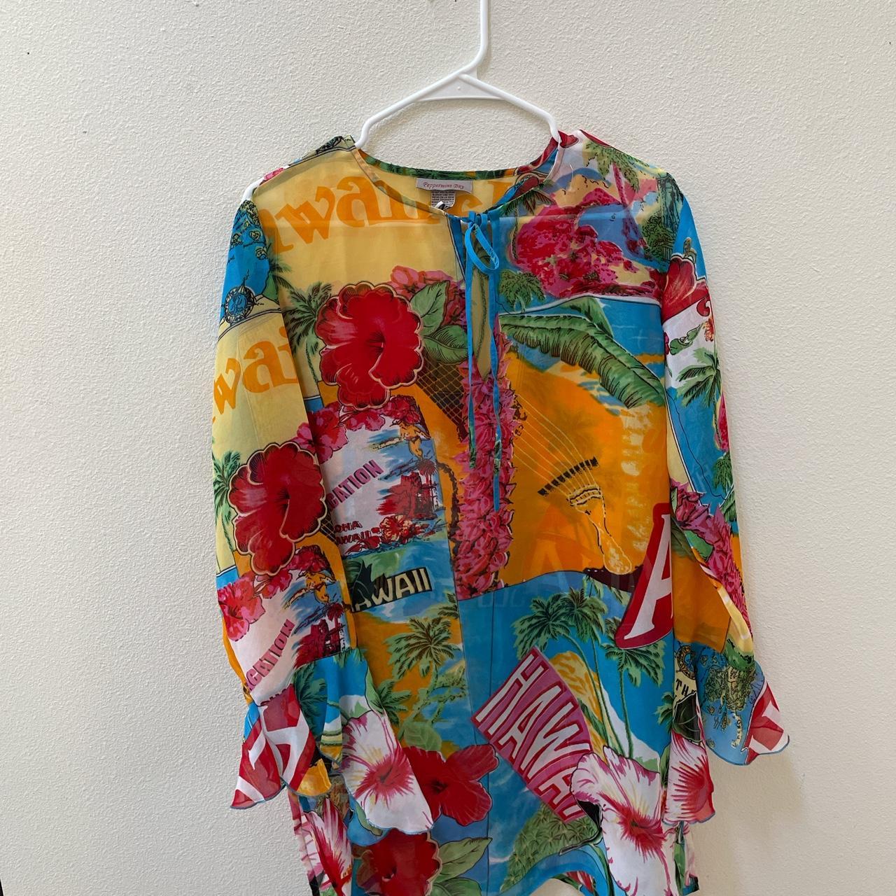 ა ☆ ໒꒱ ‧₊˚ Hawaiian tropic vintage tie up... - Depop