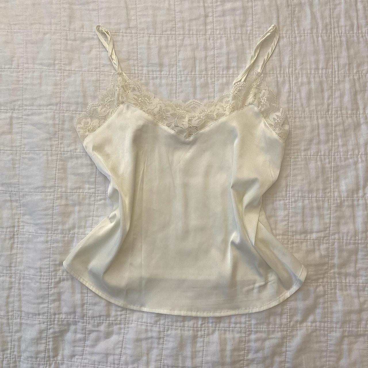 Ivory Rose Women's Cream and White Vests-tanks-camis