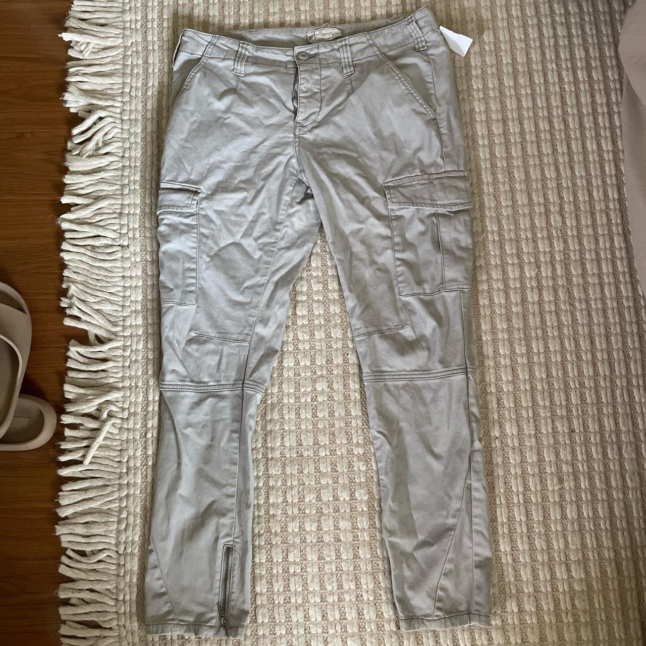 Vintage Grey Low Rise Cargo Pants