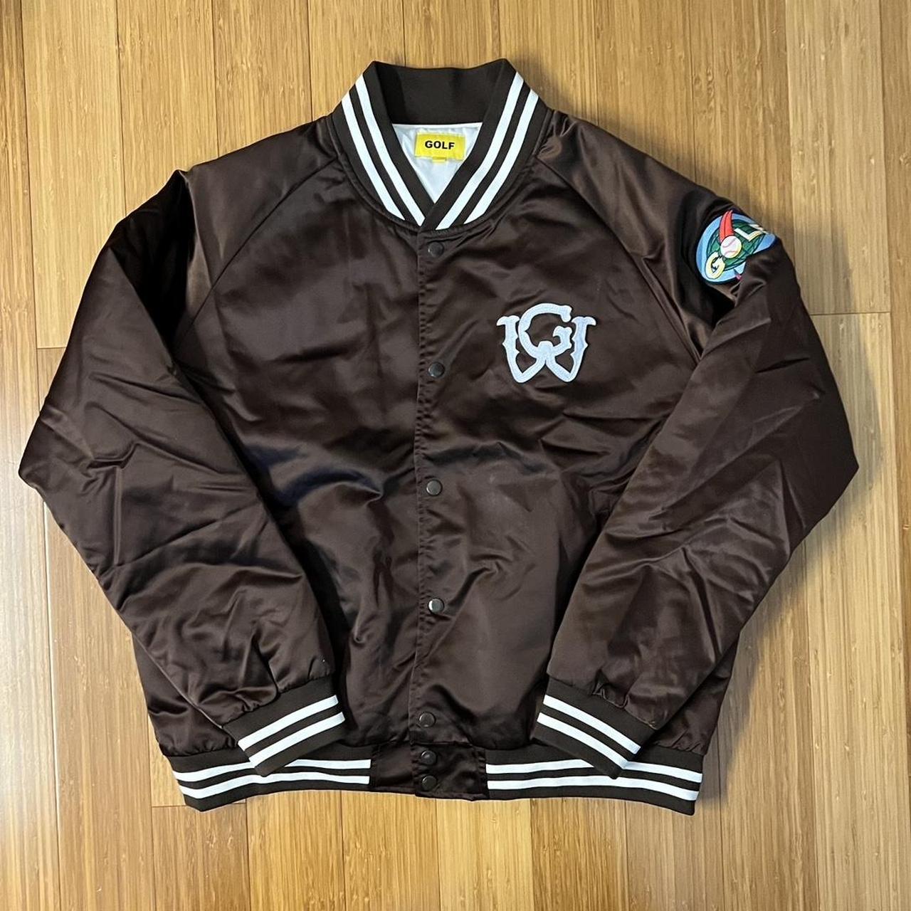 size xl golf wang varsity championship jacket, 10/10...