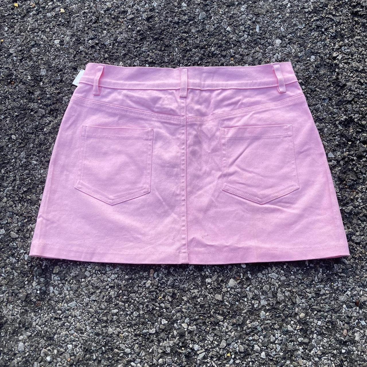 Y2K pink denim mini skirt True vintage denim mini... - Depop