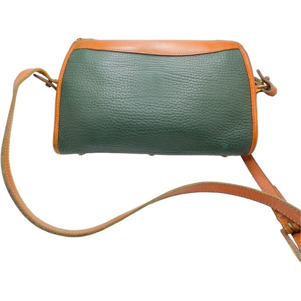 Vintage Dooney and Bourke All Weather Green & Tan Crossbody Bag