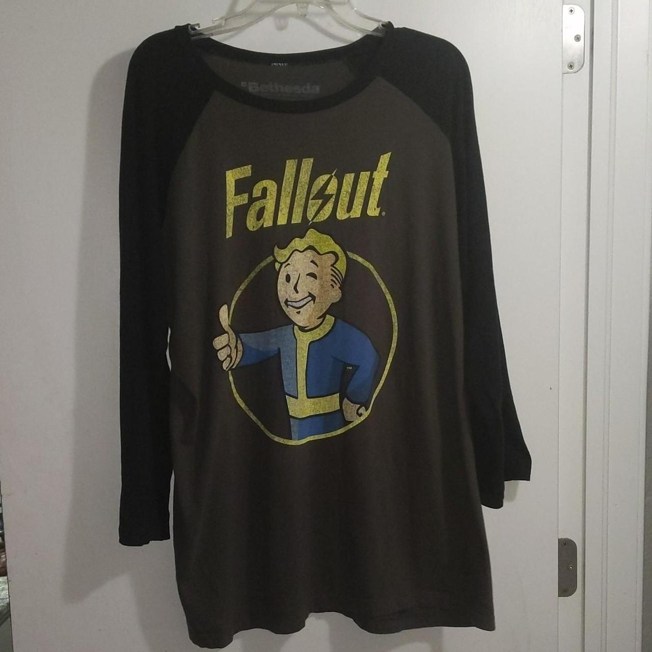 Fallout Vault Boy Long Sleeve Shirt Size XL Used... - Depop