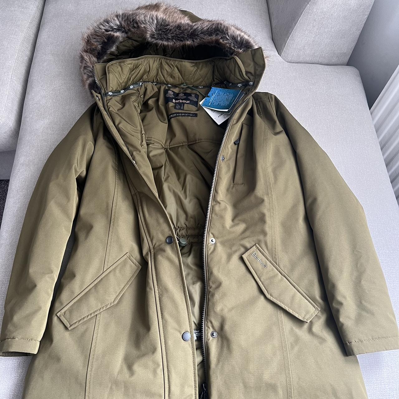Barbour Maya Waterproof Hooded Jacket (Nori Depop