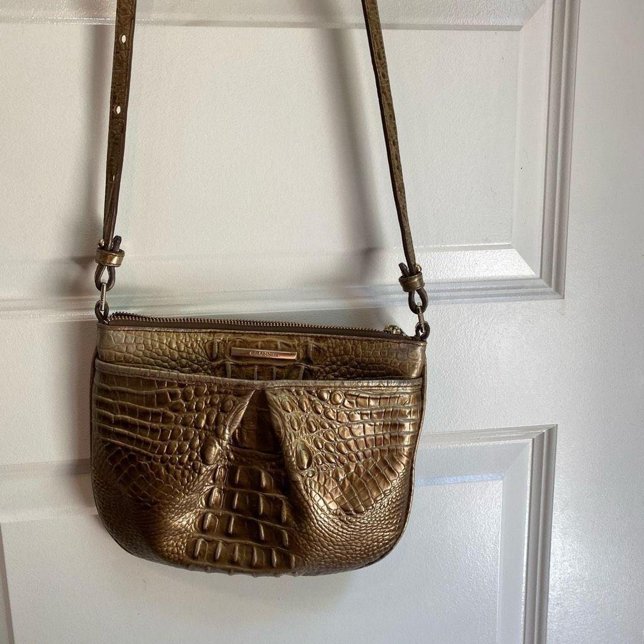 Brahmin Katie Crocodile-Embossed Crossbody Bag