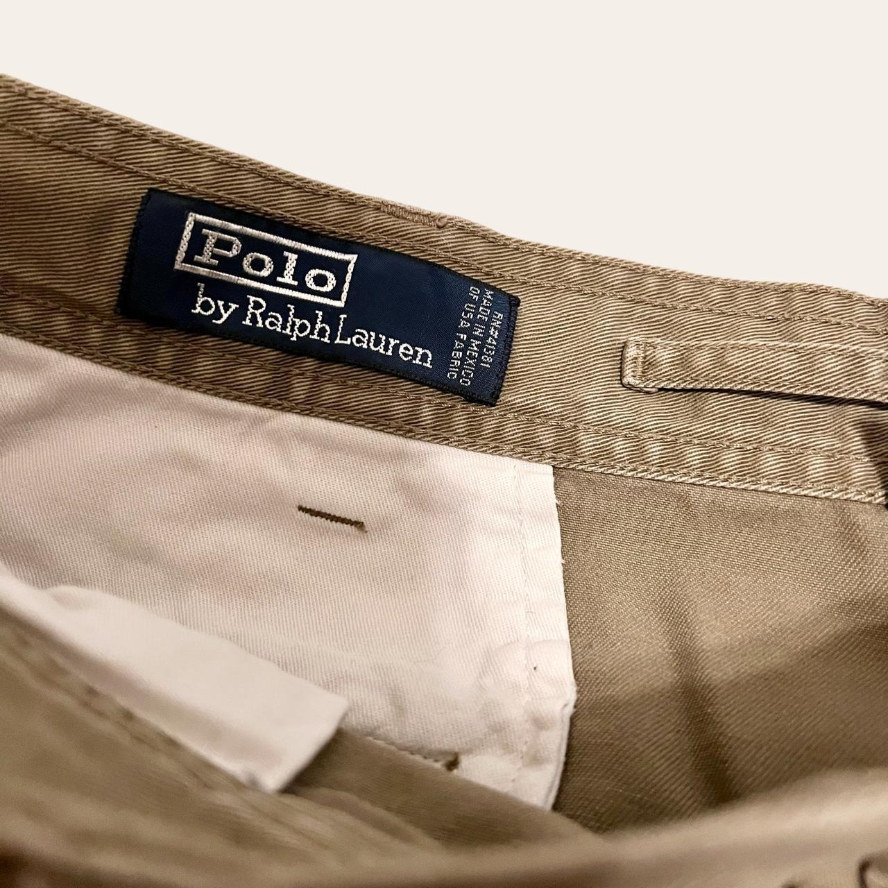 Vintage Polo Ralph Lauren Khaki Cargo Pants Light... - Depop