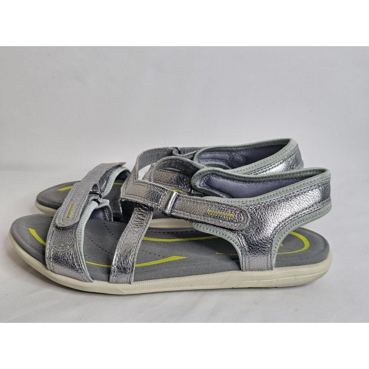 Ecco silver sandals best sale