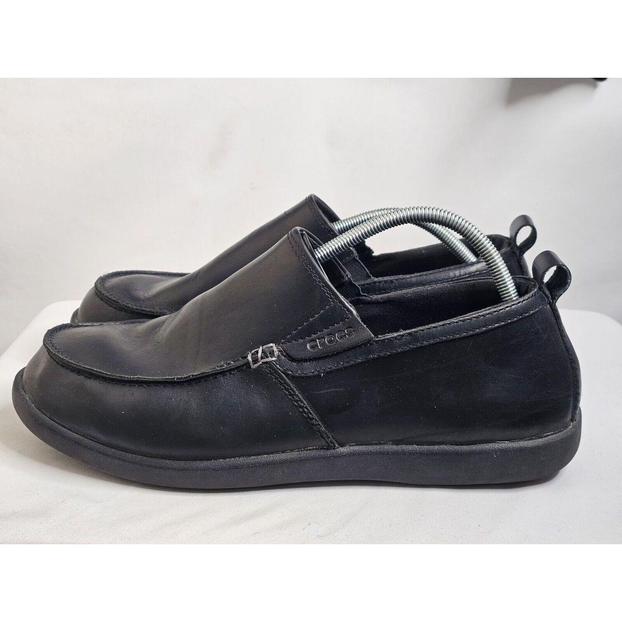 CROCS Tummler Leather Loafers Crocs Slip On Work. Depop