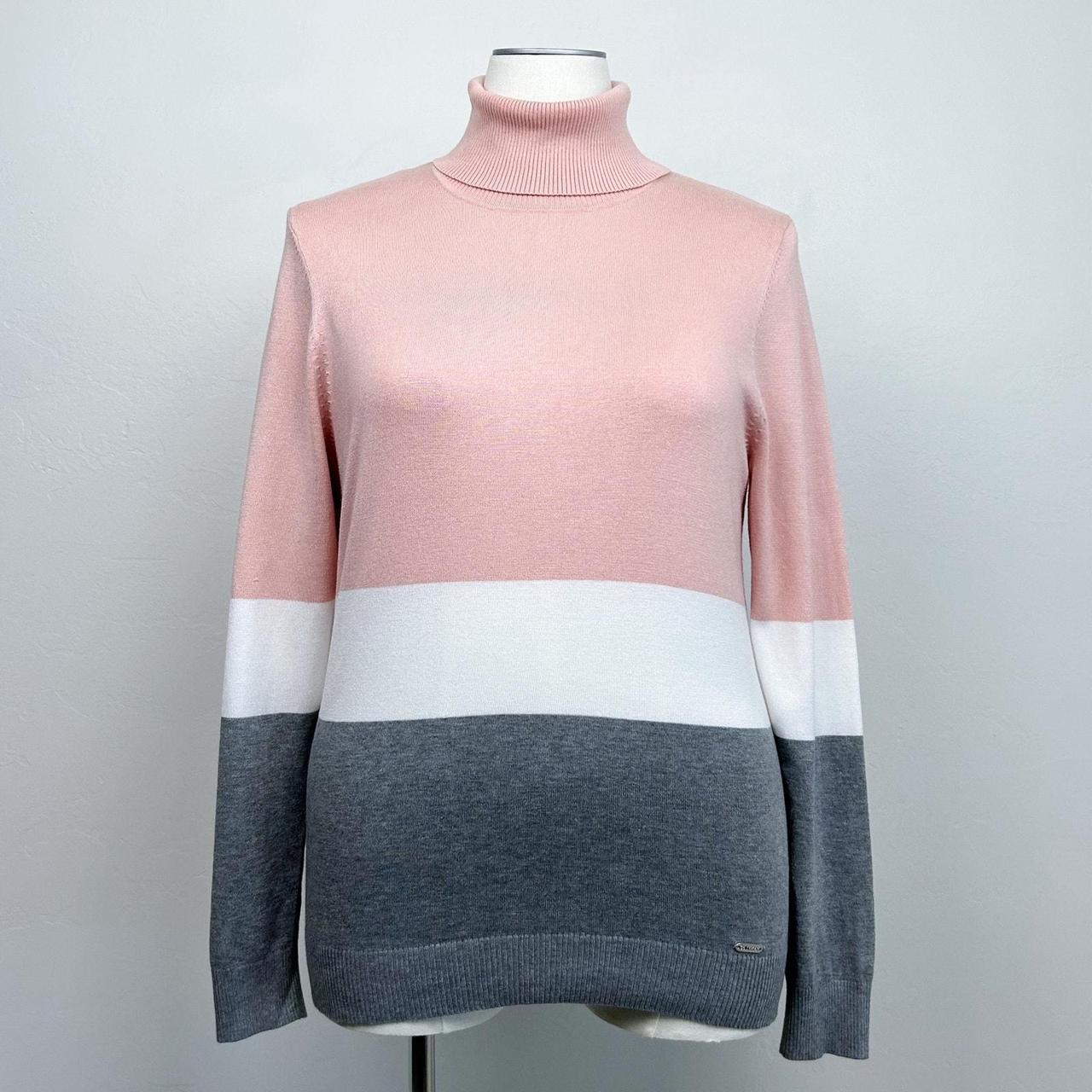 Calvin klein colorblock turtleneck sweater best sale