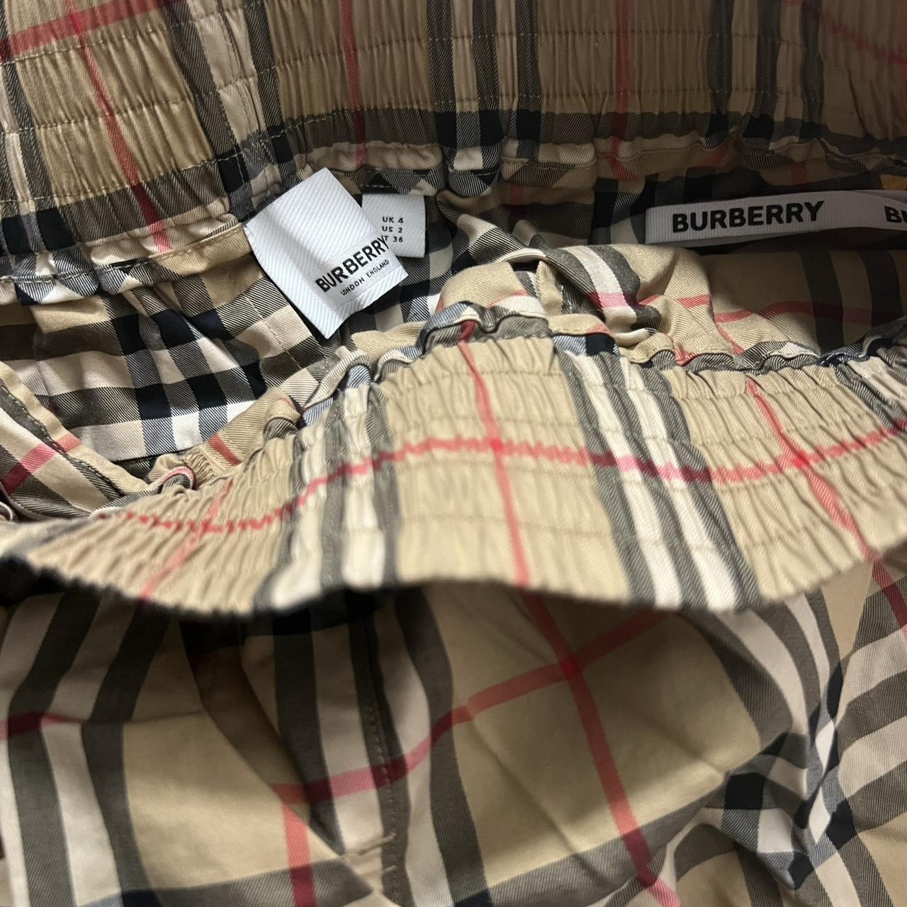 Burberry shorts Side Stripe Vintage Check Stretch... - Depop