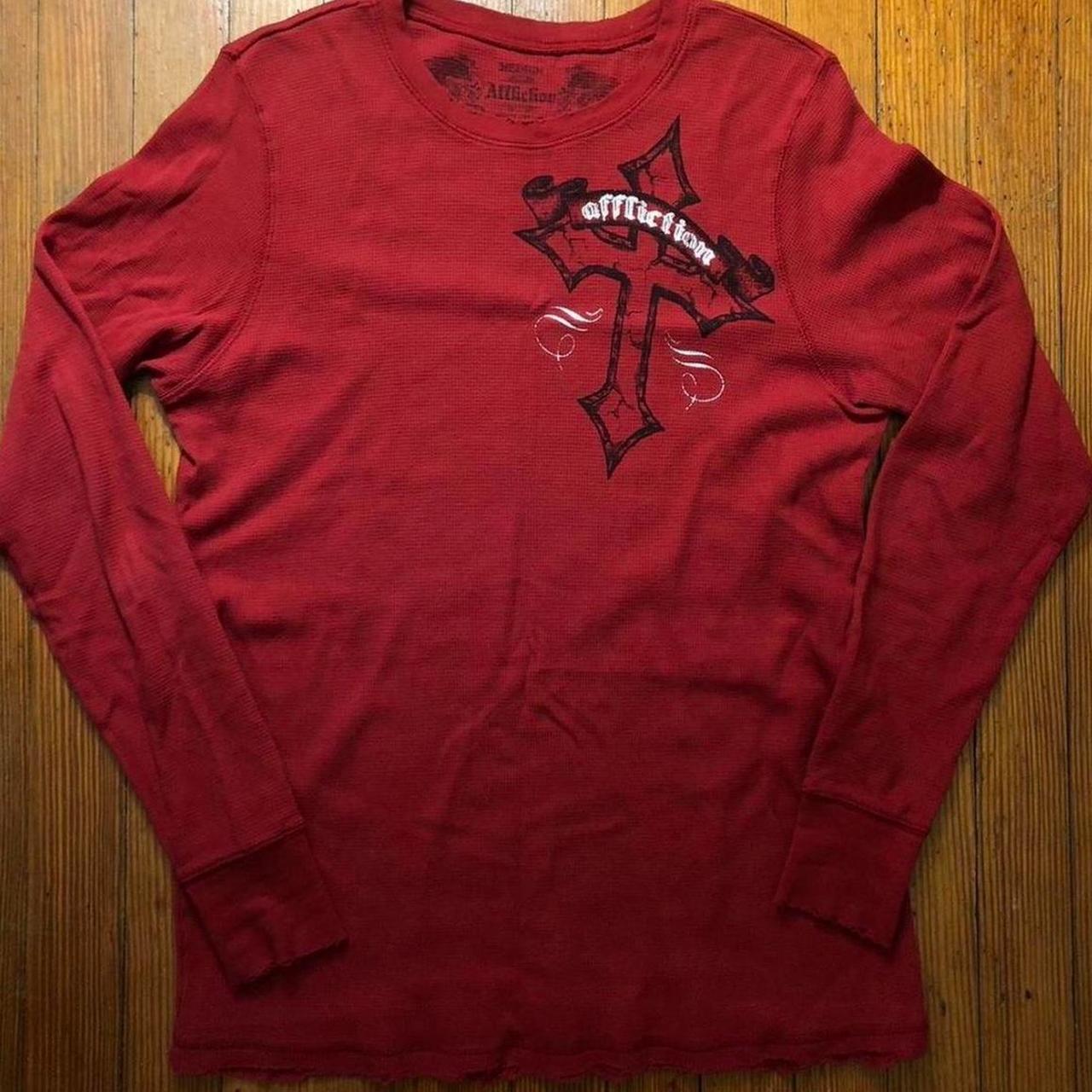 Affliction y2k グランジ tシャツ ダメージ加工 XL サイズ