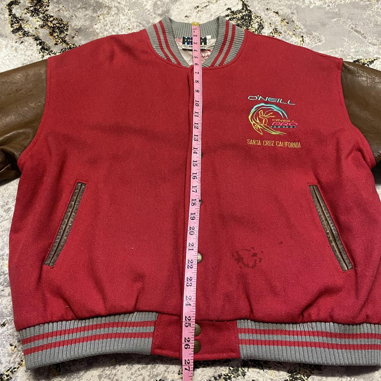 Vintage O’Neill 1990s leather & wool varsity jacket.
