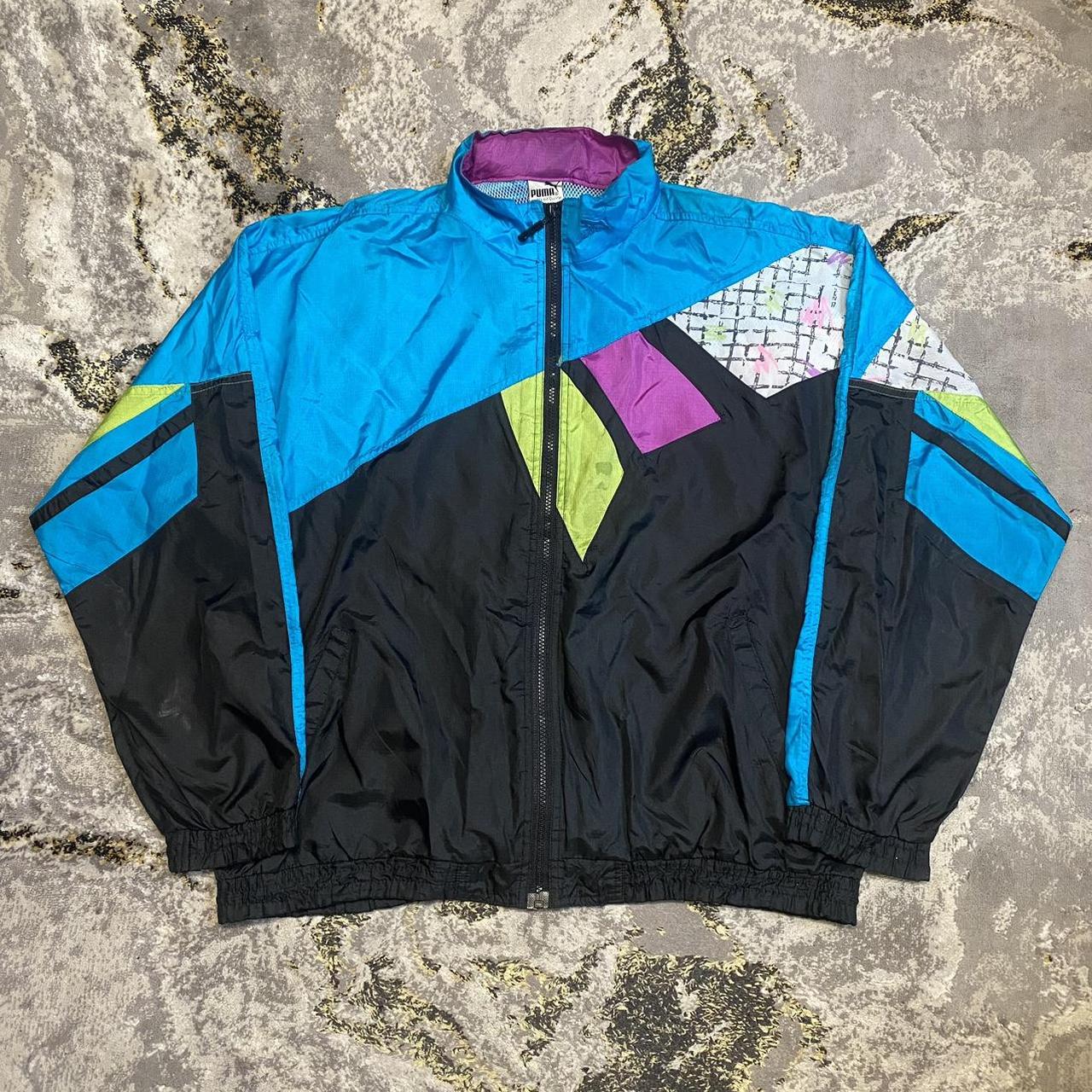 Vintage Puma 70 80s track jacket windbreaker. Depop