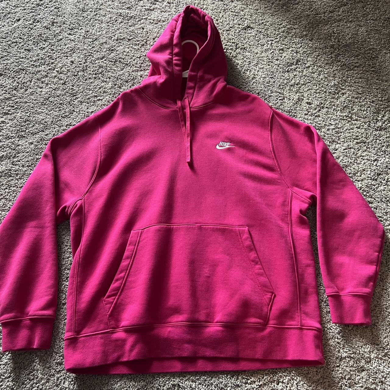 Pink Nike hoodie. Like new. - Depop