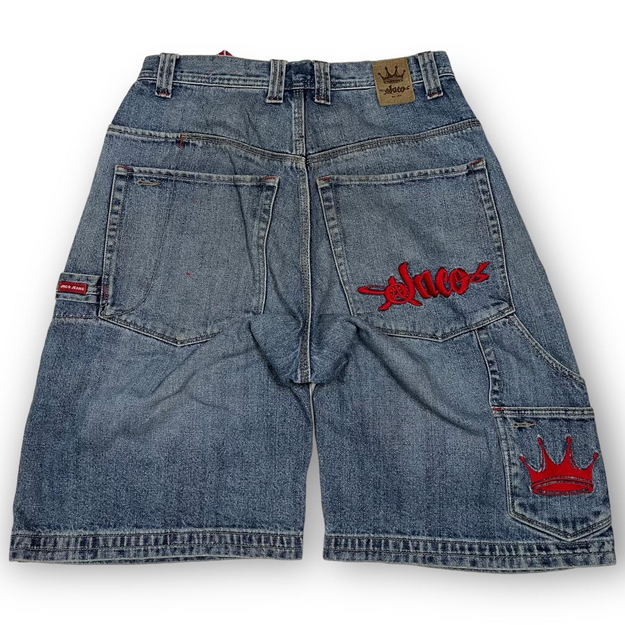 JNCO Men's Blue Shorts | Depop