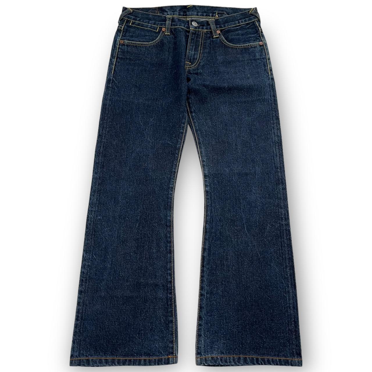 Evisu jeans gul • Carpenter Style • Selvedge... - Depop