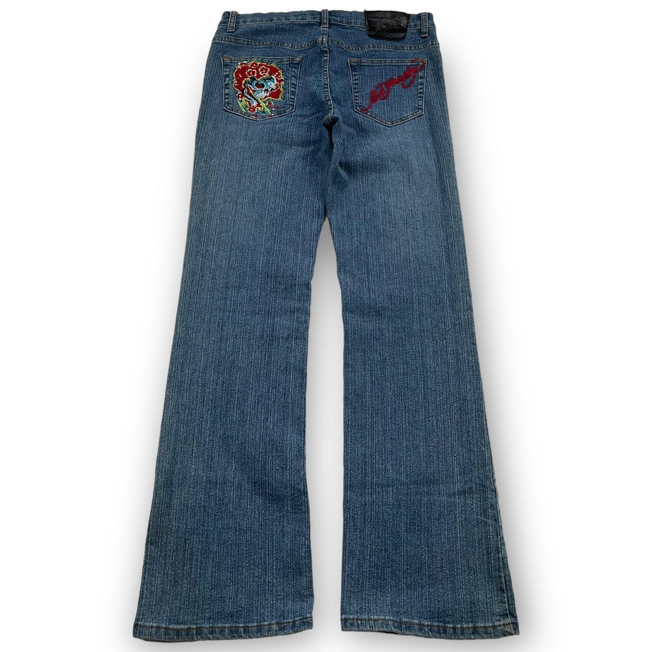 Ed Hardy floral y2k jeans • Low waist • Lovely... Depop