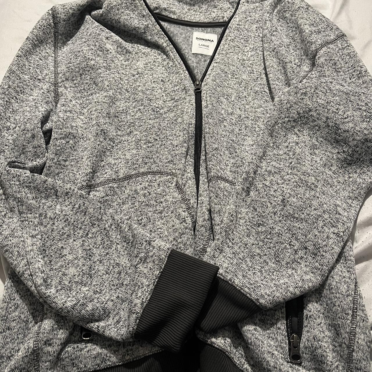 Sonoma men’s Large gray zip up hoodie. EXTREMELY... Depop