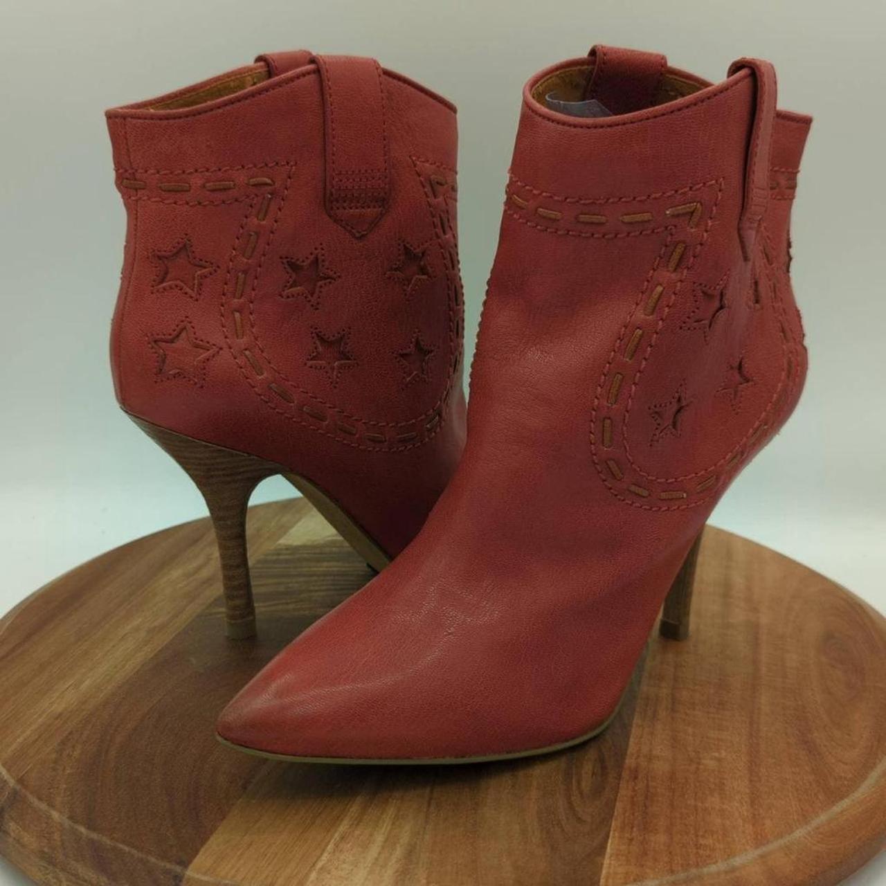 nine west red ankle boots