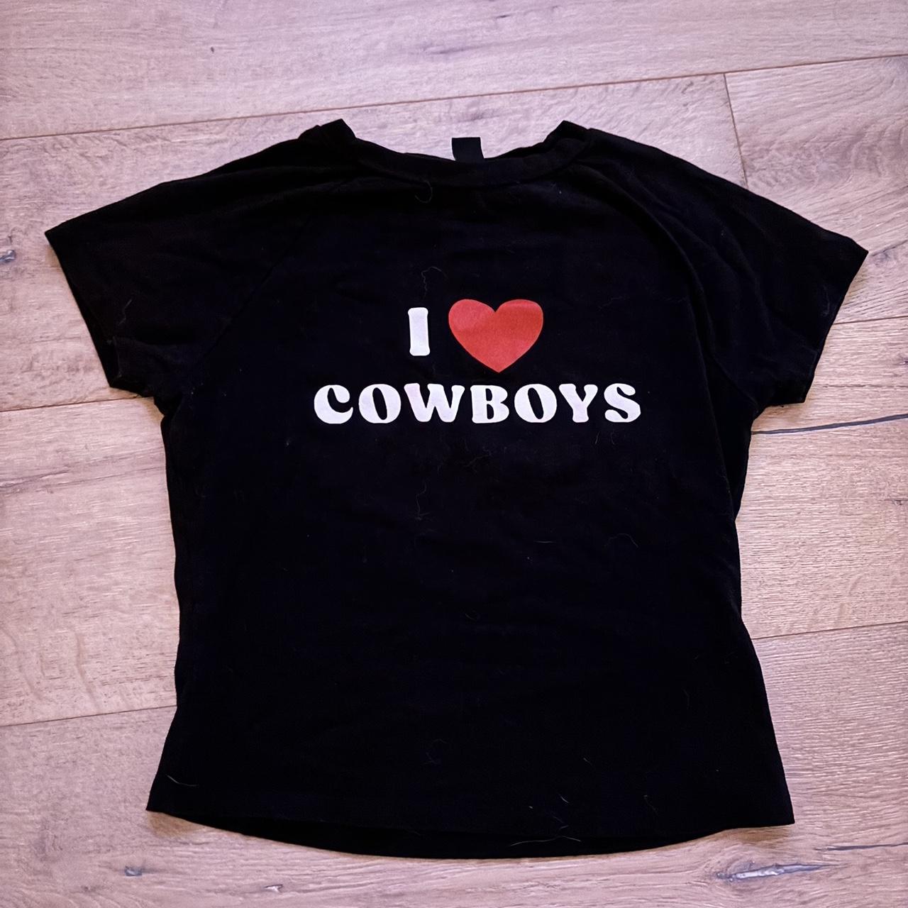 I ️ cowboy cropped tee #croptop #i ️cowboys - Depop