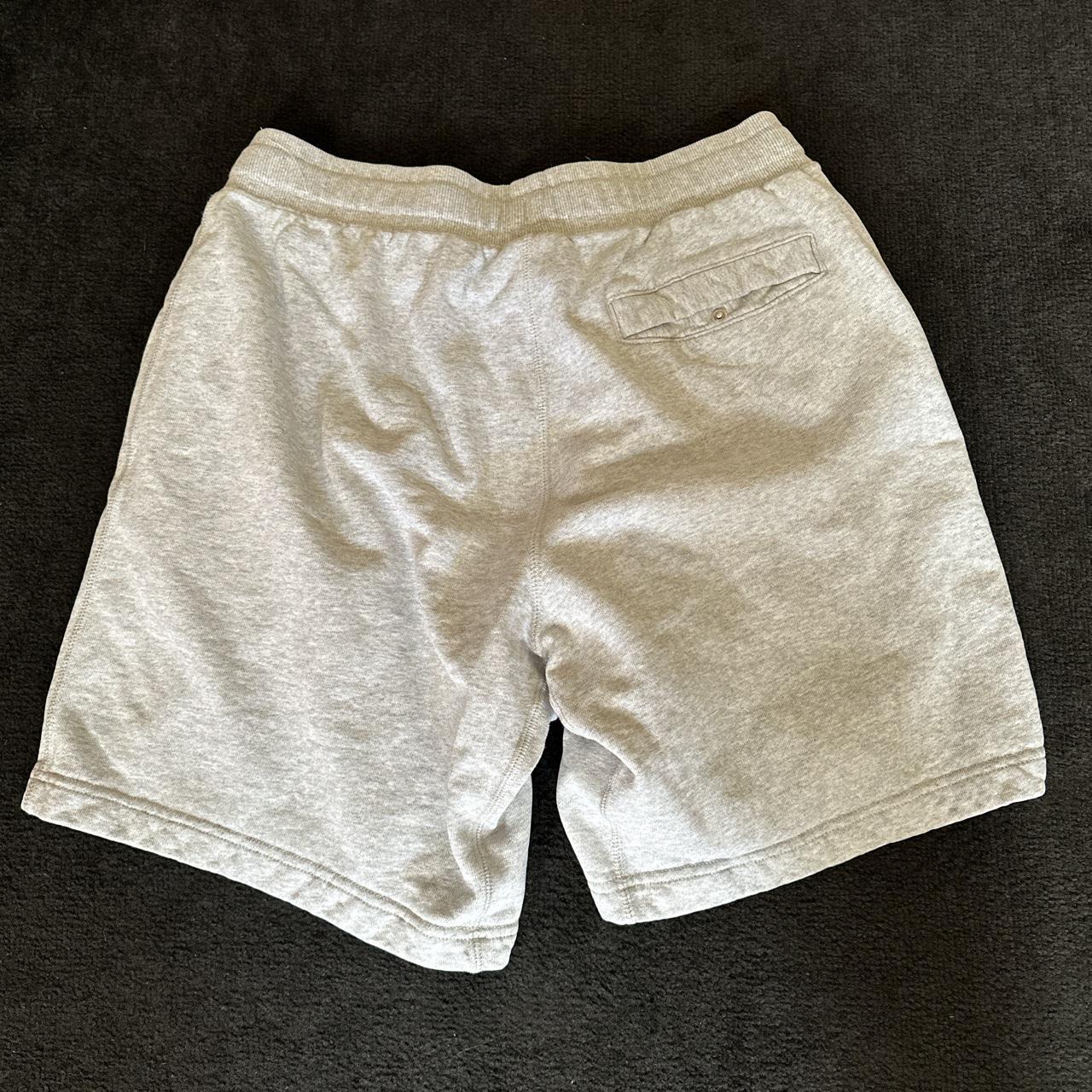 mens grey nike fleece shorts