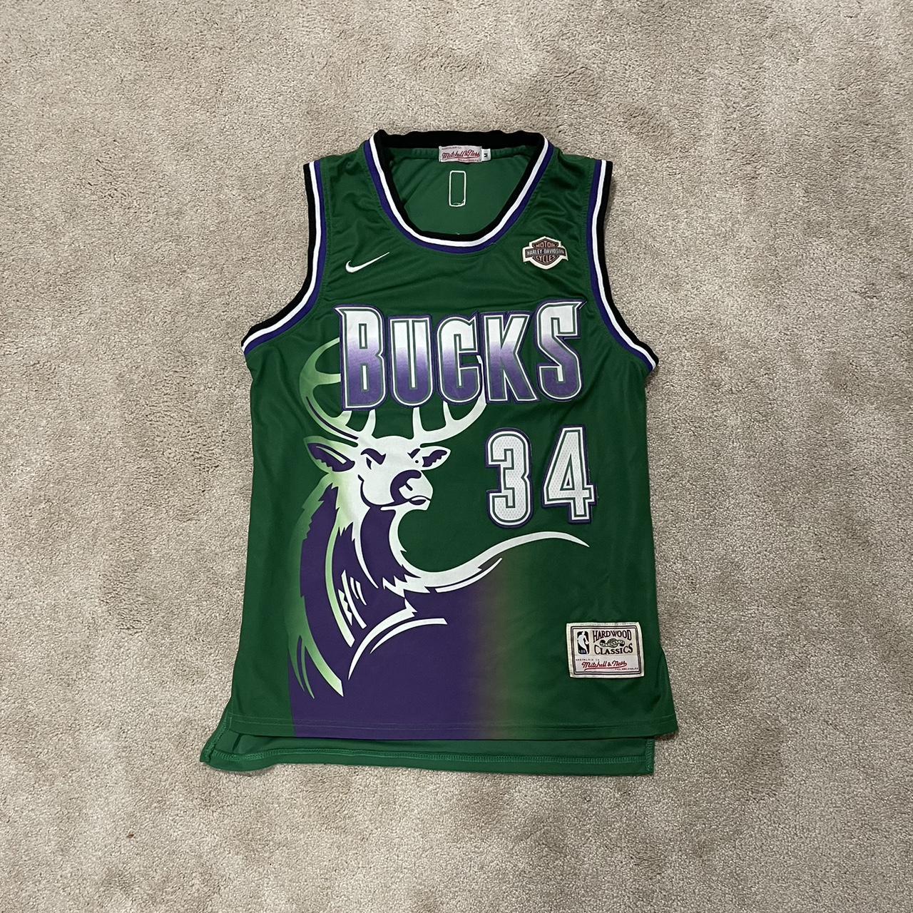 Mitchell & Ness Milwaukee Bucks Giannis jersey Size... - Depop