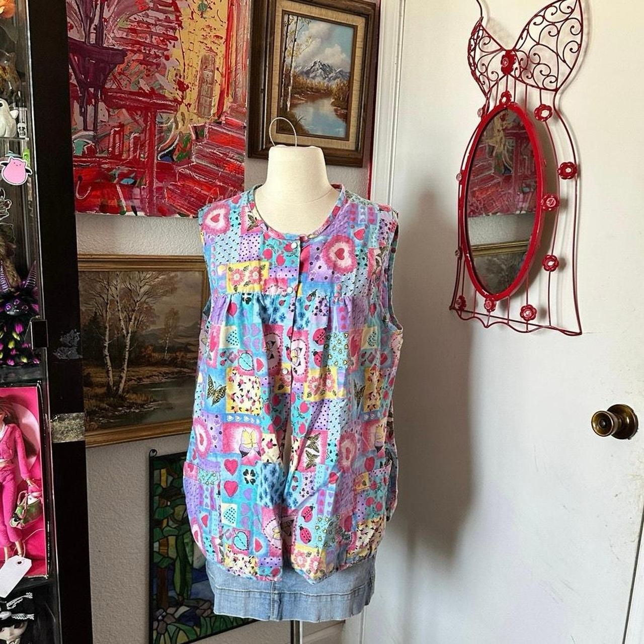 Women's Blouse - Multi/Purple - XL – simply basic… - image 1