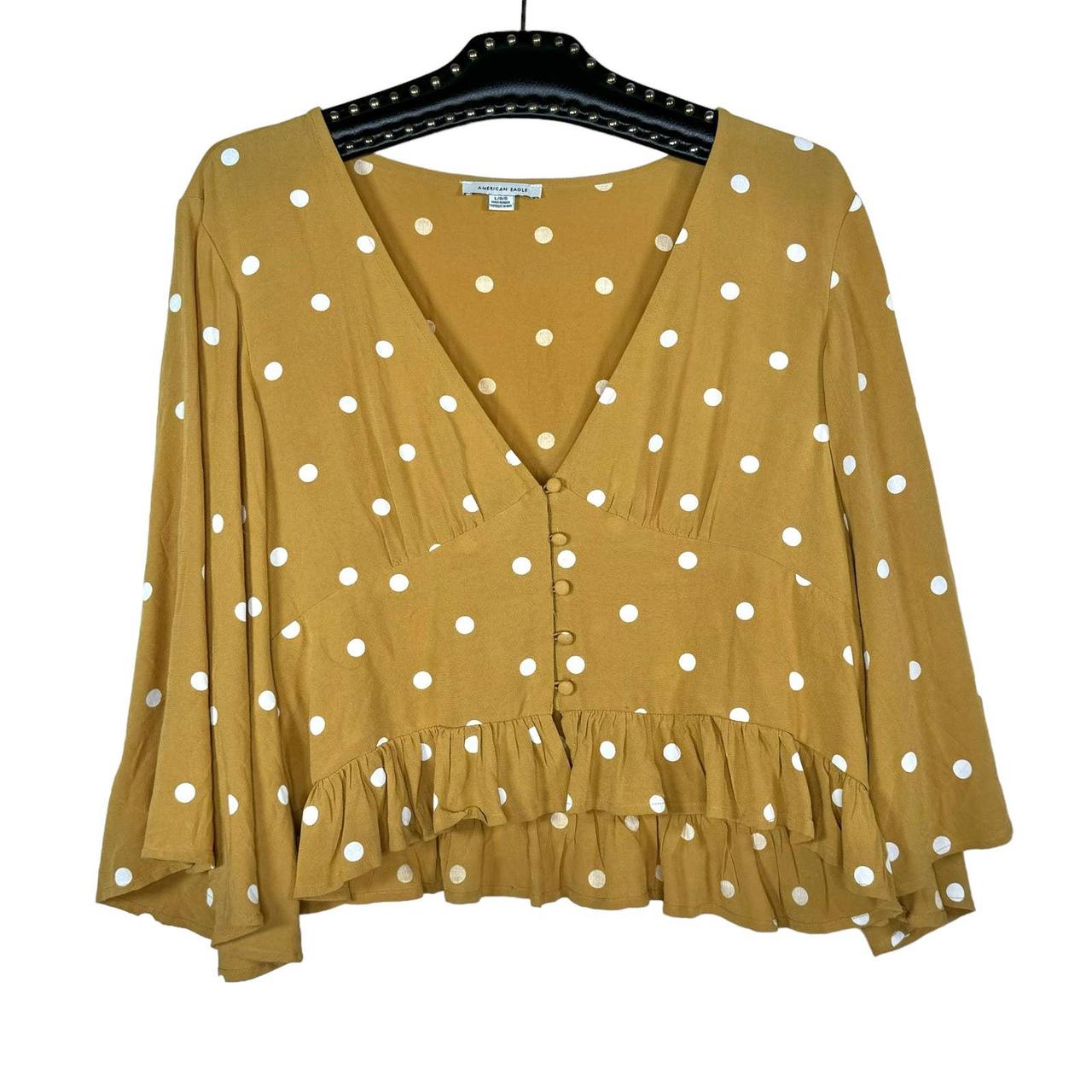 American eagle polka store dot top