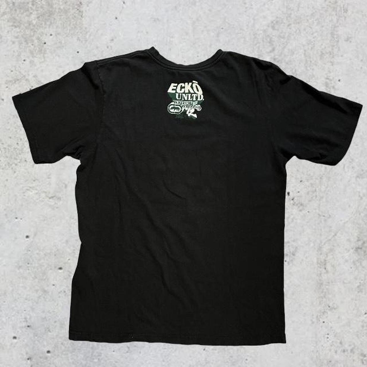 Ecko Unltd. Men's Black and Green T-shirt | Depop