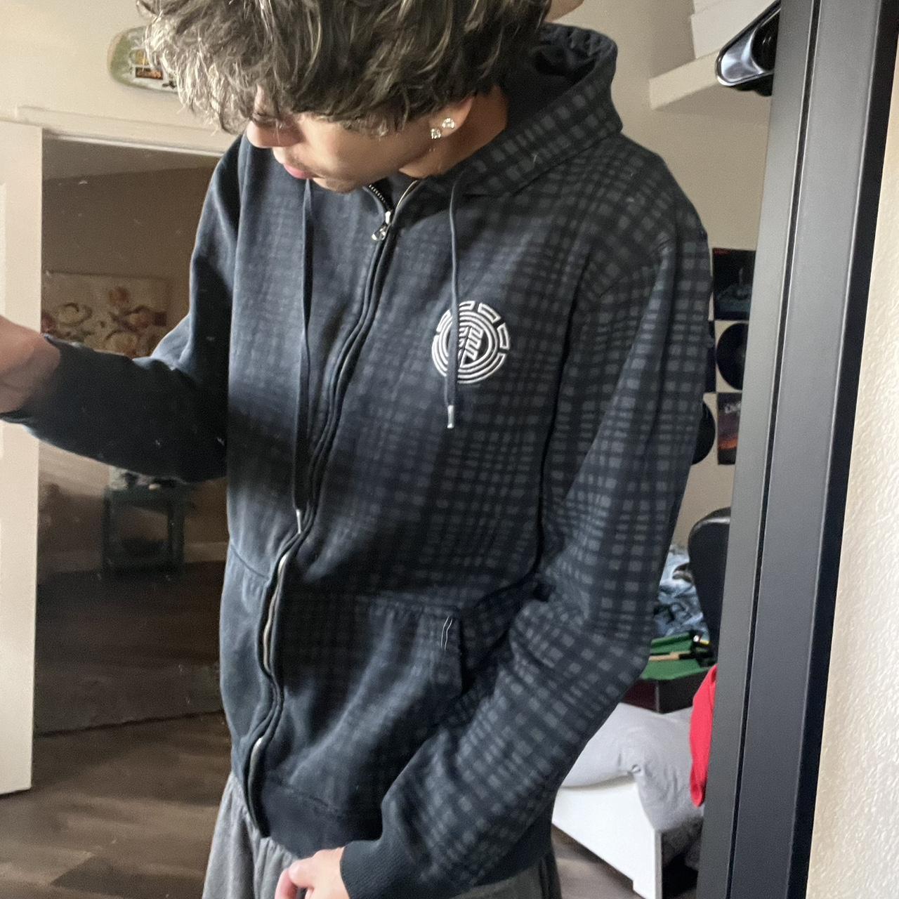 element y2k vintage 90’s skater hoodie zip up size... Depop