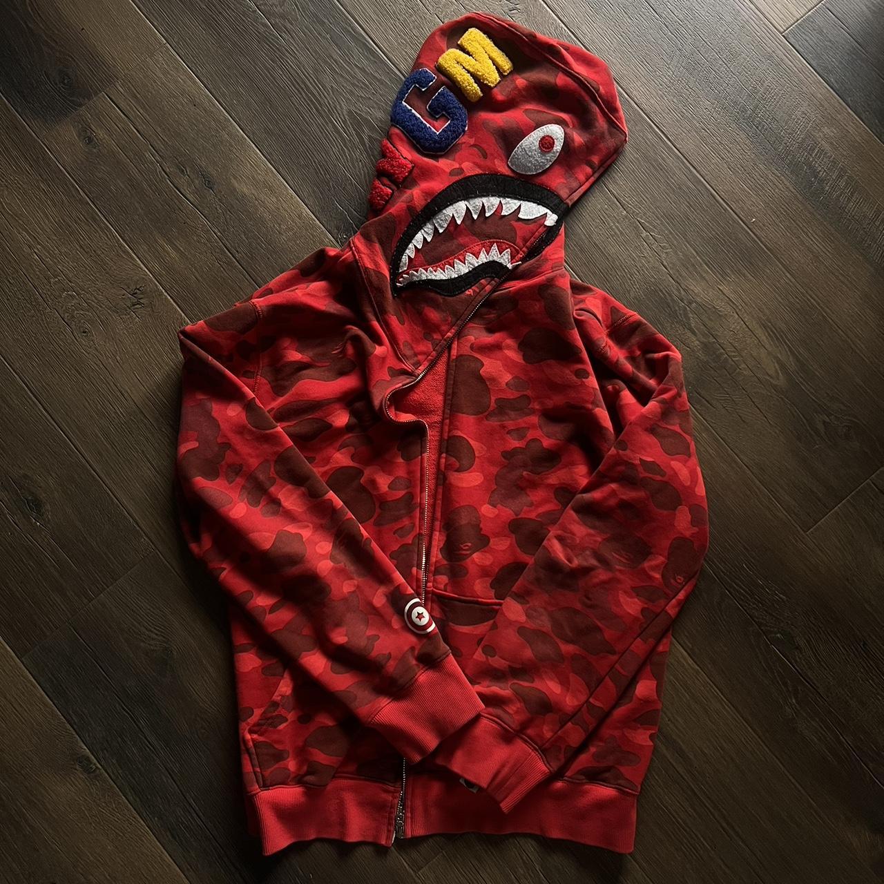 Bape zip up hoodie size large missing zipper