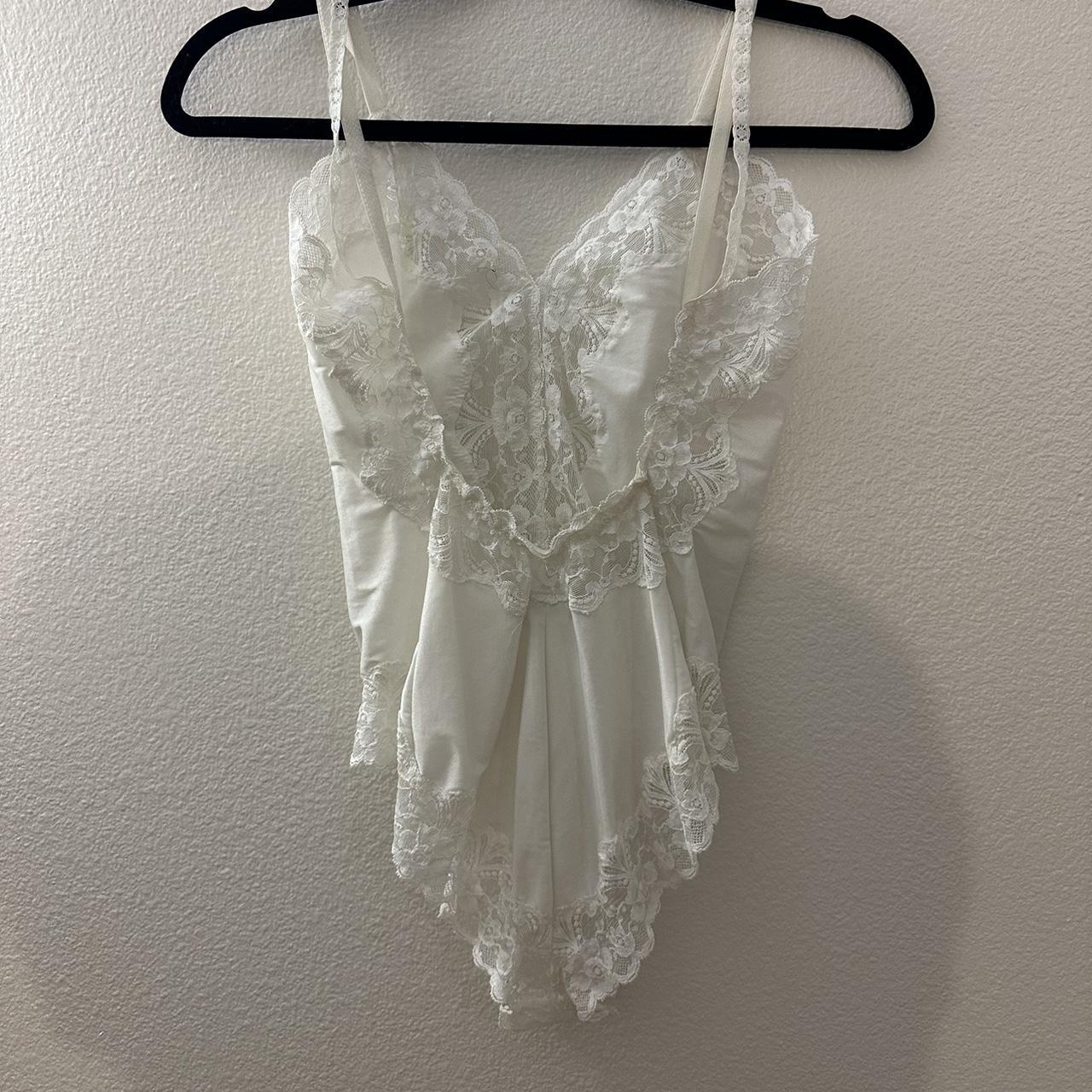 Vintage white lace bodysuit - Depop