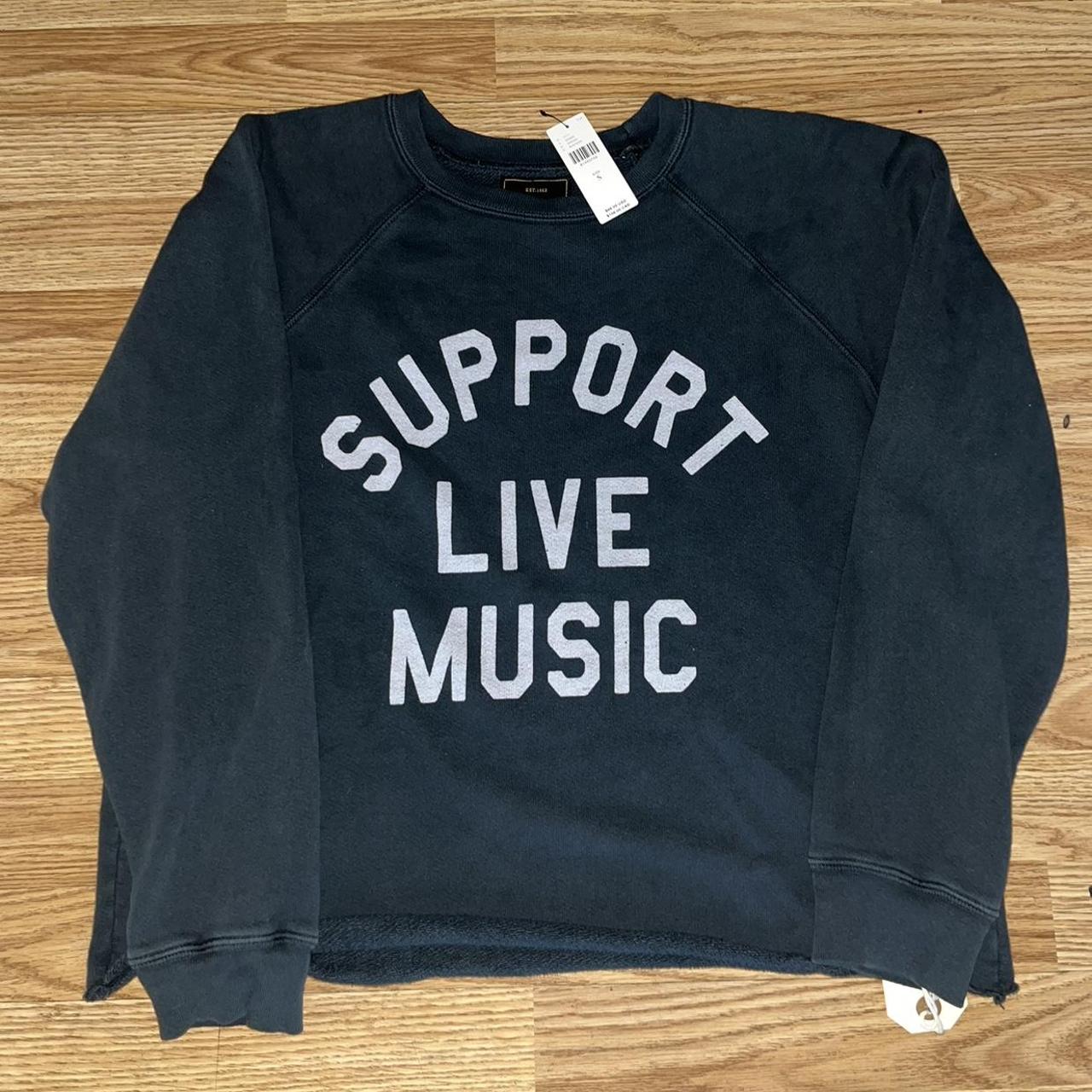 Retro Brand LA Support Live Music Crop Crewneck Size... - Depop