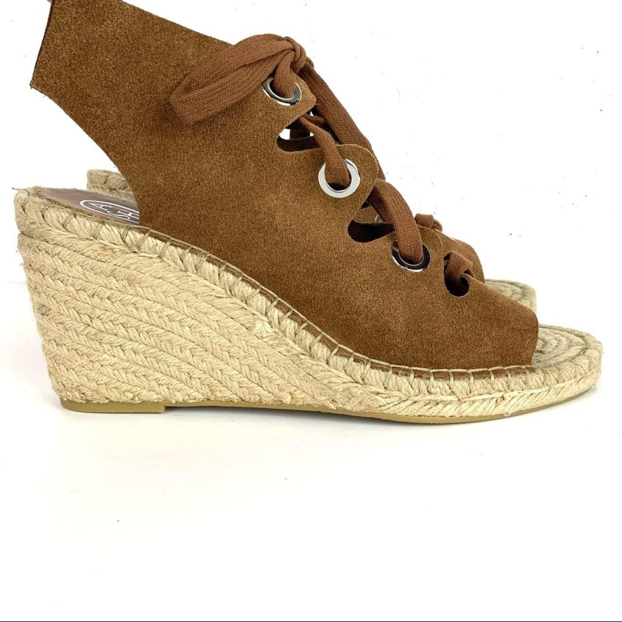 Ash Womens Size 38 US 8 Vanina Wedge Sandals Brown Leather Laser Cut - $89  - From Gwen