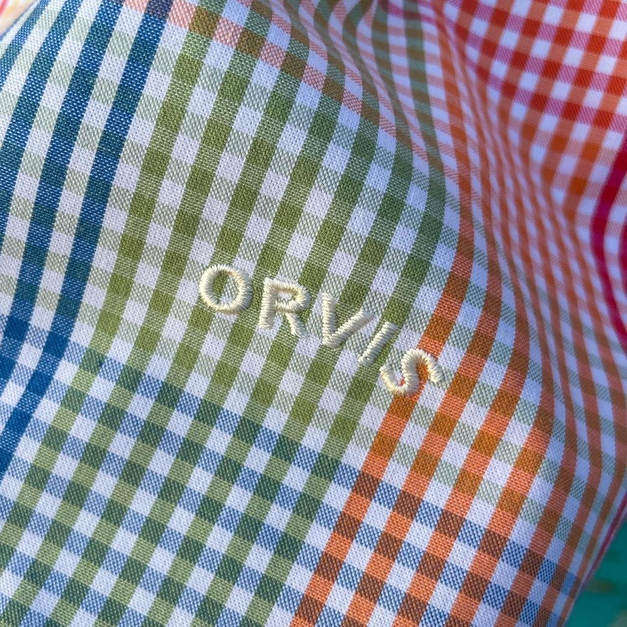 Orvis Men's Shirt - Multi - L – 90s Y2K rainbow p… - image 5